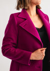 Christina Felix Short Wool Coat, Fuchsia