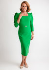 Claudia C Puff Sleeve Pencil Dress, Green