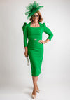 Claudia C Puff Sleeve Pencil Dress, Green