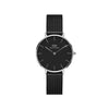 Daniel Wellington Petite Ashfield Watch, Silver & Black