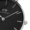 Daniel Wellington Petite Ashfield Watch, Silver & Black