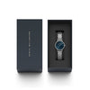 Daniel Wellington Petite Lumine 5 Link Bezel Watch, Silver & Marine