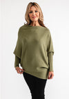 d.e.c.k by Decollage Draped Oversized Jumper, Green