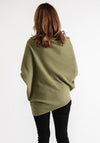 d.e.c.k by Decollage Draped Oversized Jumper, Green