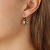 Dyrberg/Kern Chantal Earrings, Gold & Brown