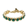 Dyrberg/Kern Conian Bracelet, Gold & Emerald Green