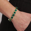 Dyrberg/Kern Conian Bracelet, Gold & Emerald Green