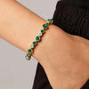 Dyrberg/Kern Teresia Bracelet, Gold & Emerald Green