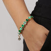 Dyrberg/Kern Elaine Bracelet, Gold & Emerald Green Multi