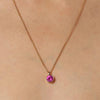 Dyrberg/Kern Ette Crystal Necklace, Gold & Pink