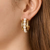 Dyrberg/Kern Helen Pearl Hoops, Gold