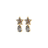 Dyrberg/Kern Hydra Star Drop Earrings, Gold & Grey