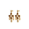 Dyrberg/Kern Leonora Drop Earrings, Gold & Brown