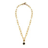 Dyrberg/Kern Lisanna Chain Link Necklace, Gold & Black