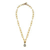 Dyrberg/Kern Lisanna Chain Link Necklace, Gold & Grey