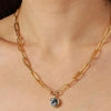 Dyrberg/Kern Lisanna Chain Link Necklace, Gold & Grey