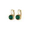 Dyrberg/Kern Louise Emerald Green Drop Earrings, Gold