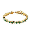 Dyrberg/Kern Teresia Bracelet, Gold & Emerald Green