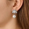 Dyrberg/Kern Veronica Pearl Earrings, Silver