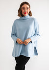 D.e.c.k by Collage One Size Roll Neck Jumper, Sky Blue