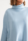 D.e.c.k by Collage One Size Roll Neck Jumper, Sky Blue