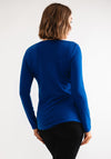 Dolcezza Long Sleeve Jersey Top, Royal Blue