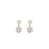 Absolute Diamante Drop Earrings, Gold