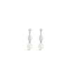 Absolute Pearl Bead Earrings, Silver