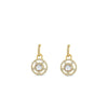 Absolute CZ Halo Huggie Earrings, Gold