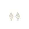 Absolute CZ Embellished Geometric Earrings, Gold