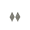 Absolute CZ Embellished Geometric Earrings, Gold & Black