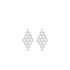 Absolute CZ Embellished Geometric Earrings, Silver