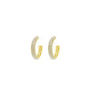 Absolute CZ Large Hoop Earrings, Gold