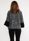 Ever Sassy Animal Print Top, Black