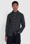 Farah Alban Check Shirt, True Navy & Green