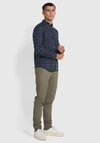 Farah Brewer Slim Fit Check Shirt, Woodland Pine & Navy