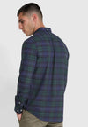 Farah Brewer Slim Fit Check Shirt, Woodland Pine & Navy