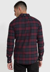 Farah Brewer Slim Fit Check Shirt, Farah Red & Navy