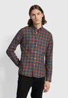 Farah Fraser Check Shirt, Sailor Blue