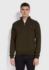 Farah Jim Quarter Zip Sweatshirt, Evergreen