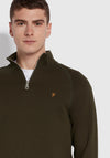 Farah Jim Quarter Zip Sweatshirt, Evergreen