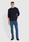 Farah Mendon Cable Knit Jumper, Navy