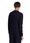 Farah Mullen Merino Wool Crew Neck Sweater, True Navy