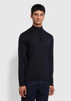 Farah Redchurch Quarter Zip Sweater, True Navy