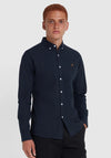 Farah Steen Brushed Cotton Shirt, True Navy