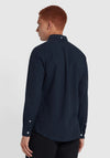 Farah Steen Brushed Cotton Shirt, True Navy