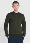 Farah Tim Crew Neck Sweatshirt, Evergreen