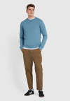 Farah Tim Crew Neck Sweatshirt, Para Blue