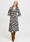 Fransa Savoy Leopard Print A-line Dress, Multi