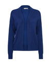 Fransa Fine Ribbed Trim Short Cardigan, Royal Blue